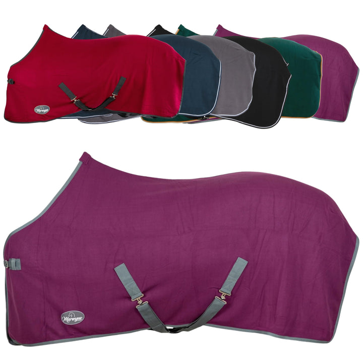 Marengos Abschwitzdecke mit Kreuzgurt (abnehmbar) Economic violett Violett 115cm, Violett 115cm