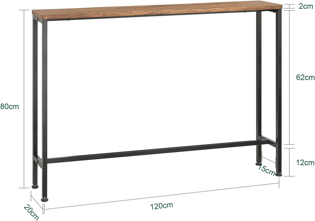 SoBuy Konsolentisch Schmal Flurtisch – Konsolentische Fürs Wohnzimmer, Vintage Metall Sideboard, Rob