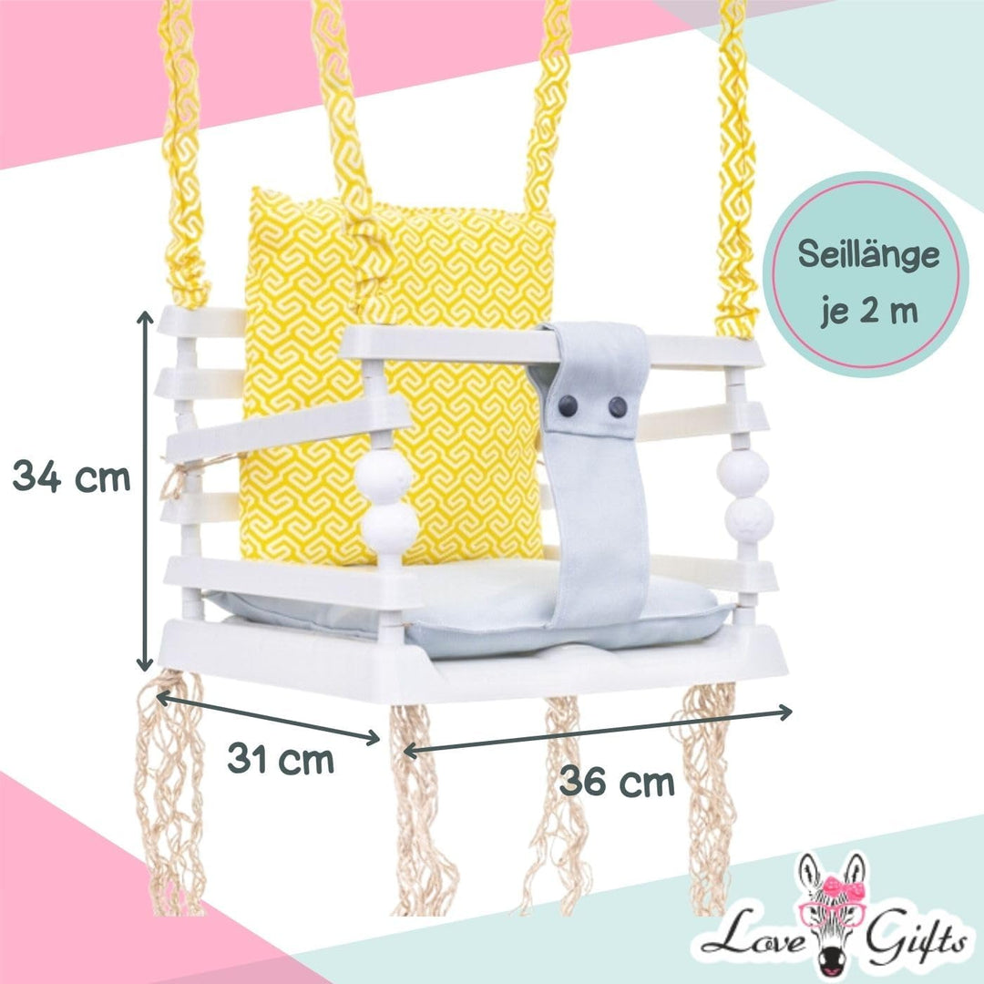 Love Gifts® Schaukelsitz Outdoor - Babyschaukel/Kinderschaukel - Schaukel für Garten, Zimmer oder Ki