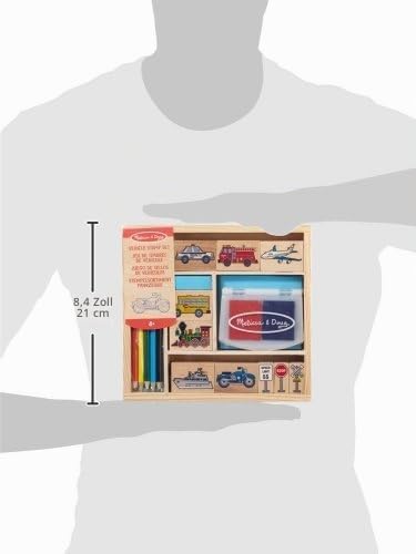 Melissa &amp; Doug Fahrzeugstempelset | Kunsthandwerk | Stempelsets und -schablonen | 4+ | Geschenk für