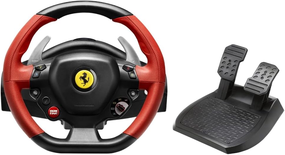 Thrustmaster Ferrari 458 Spider Racing Wheel - Realistisches Rennlenkrad mit offizieller Ferrari-Liz