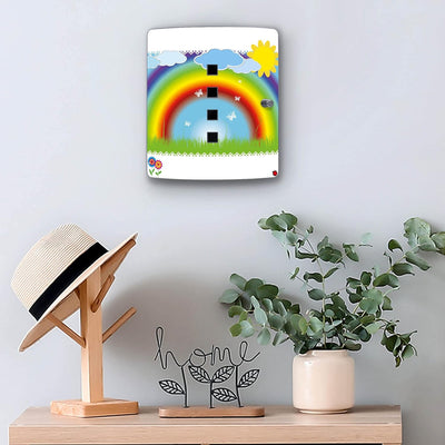 banjado® Design Schlüsselkasten aus Edelstahl mit Motiv Regenbogen für 10 Schlüssel - Schlüsselschra