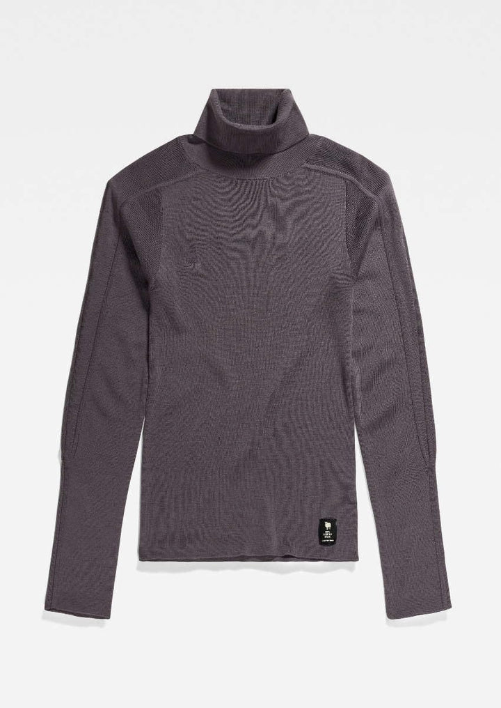 G-STAR RAW Damen Core Slim Turtle Knitted Pullover Knits XS Grau (Rabbit D23678-b692-g077), XS Grau