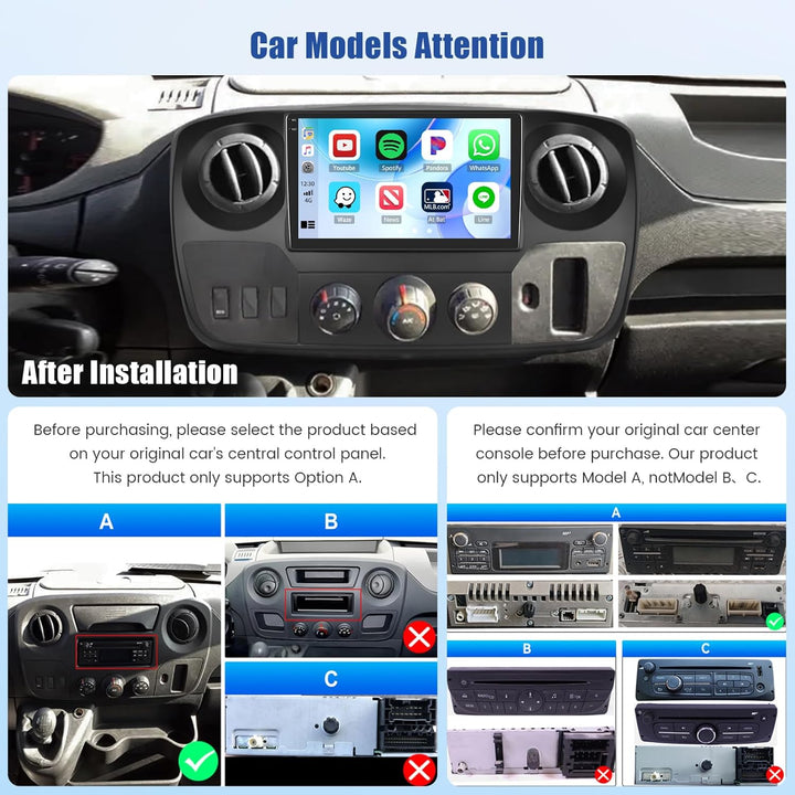 Inefala 4G+128G Androdid 15 Autoradio für Renault Master/Opel Movano/Nissan NV400 2010-2021, Wireles