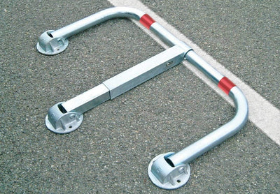 ARCO SRL 3-Fuss-Standard-Parkbügel - Parkplatzsperre, umlegbar mit Zylinderschloss, ARS480 Absperrbr