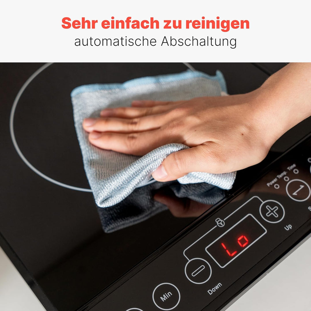 Clatronic EKI 3569 Induktions-Einzelkochplatte, elektrisches Induktionskochfeld, Induktionskochplatt