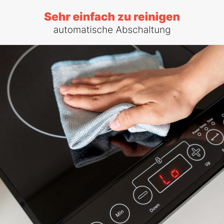 Clatronic EKI 3569 Induktions-Einzelkochplatte, elektrisches Induktionskochfeld, Induktionskochplatt