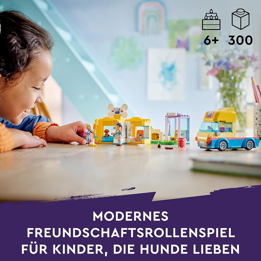 LEGO 41741 Friends Hunde-Rettungsvan, Tierrettung-Spielzeug-Van mit Haustieren und Mini-Puppen aus 2
