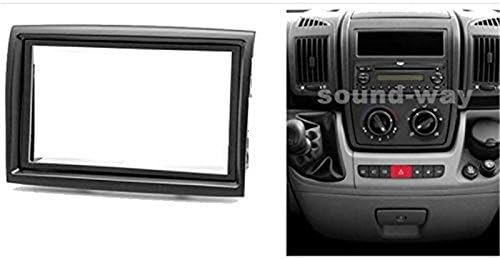 Sound-way 2 DIN Autoradio Radioblende RadioRahmen, Antennenadapter, Schlüssel, kompatibel mit FIAT D