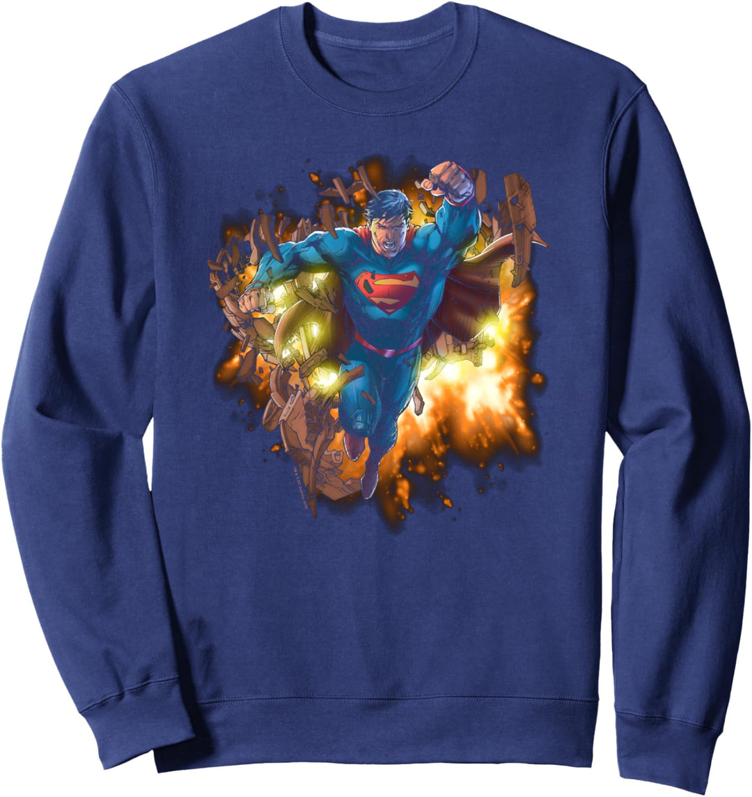 Superman Blasting Through Sweatshirt