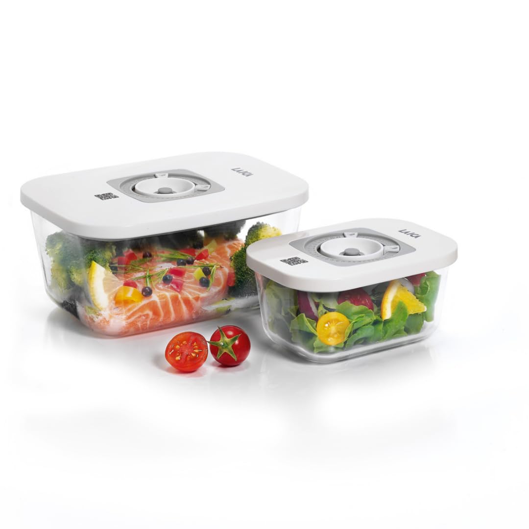 Laica Smart Vakuumbehälter aus Glas für 0,5 l und 1,5 l, VT3306
