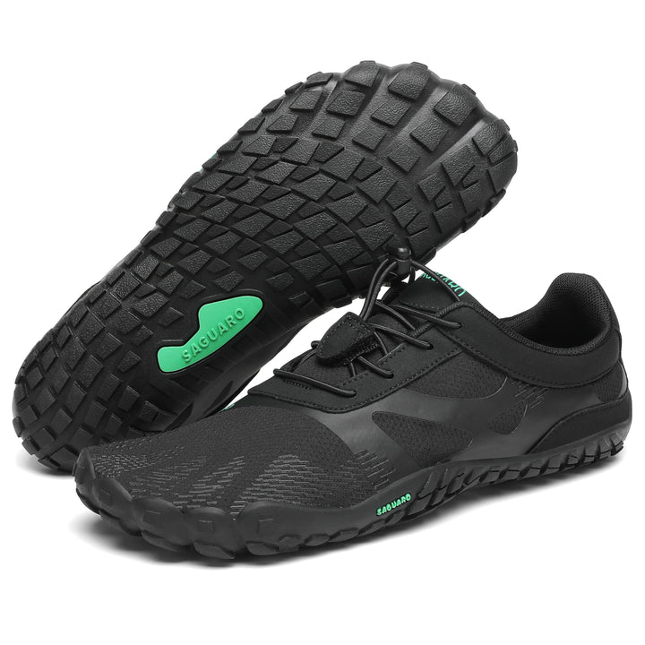 SAGUARO Unisex Barfussschuhe Leicht rutschfest Traillaufschuhe für Outdoor & Indoor 36 EU Dunkles Sc