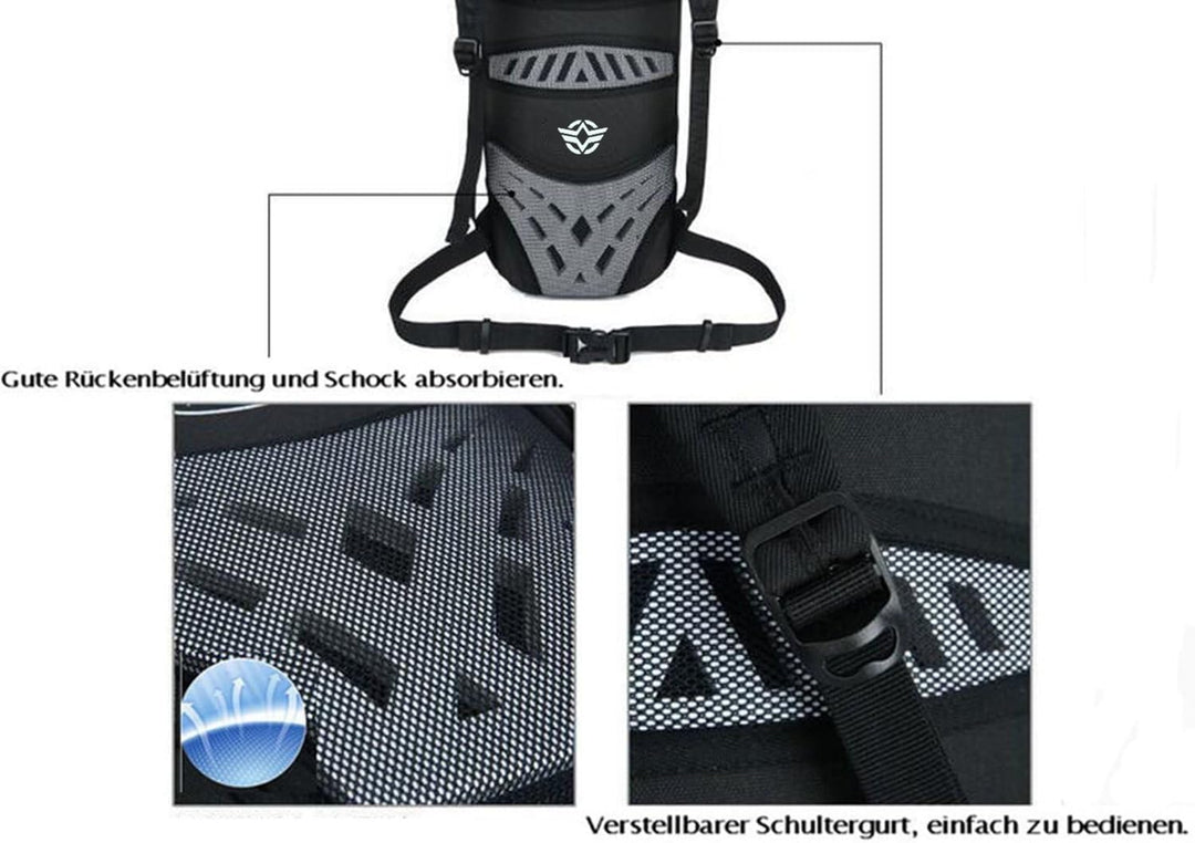 WINDCHASER Kleiner Fahrradrucksack Trinkrucksack Wasserdicht Rucksäcke für Wandern Klettern, Fahrrad