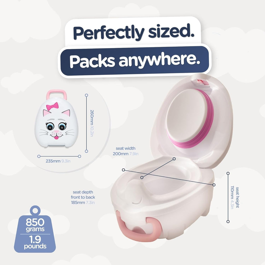 My Carry Potty - Katze Travel Töpfchen, preisgekrönter tragbarer Toilettensitz für Kleinkinder, den