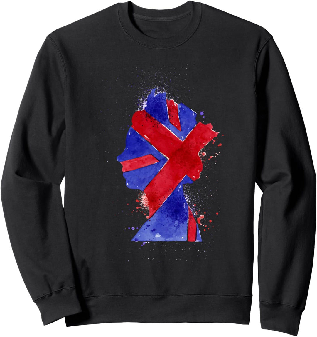 Vintage United Kingdom Queen Fashion T-Shirt, Britain Queen Sweatshirt