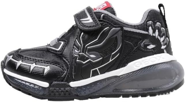 Geox Jungen J Bayonyc BoySneaker 24 EU Black Silver A, 24 EU Black Silver A