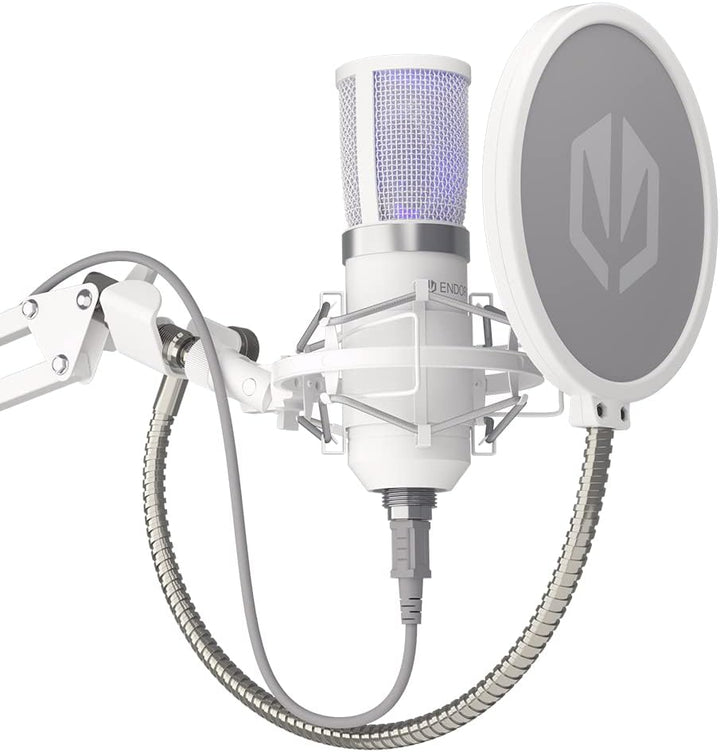 ENDORFY Solum Streaming Onyx White, Hochwertiges weisses USB-Computermikrofon | EY1B005