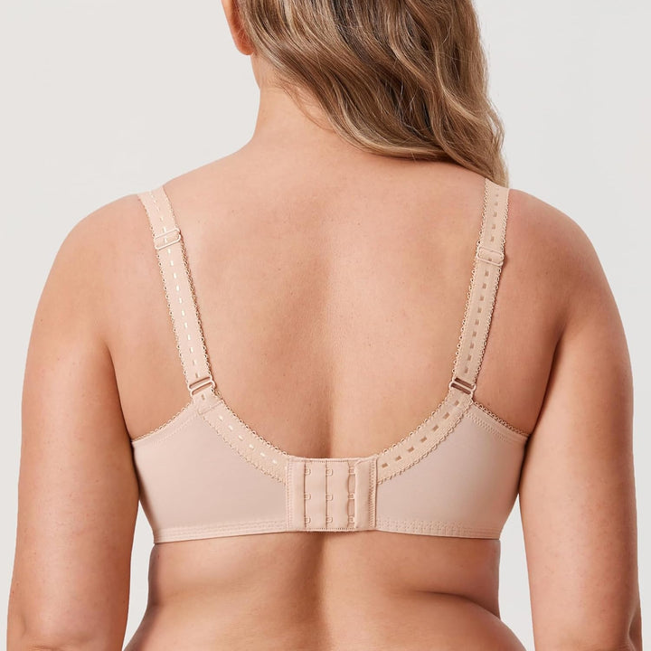 Delimira Damen Beauty Lace Nicht Gepolstert Minimizer Vollfigur Bügel-BH 105D Beige, 105D Beige