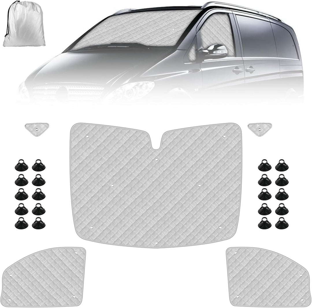 Wohnmobil Windschutzscheibe Sonnenschutz kompatibel mit Mercedes-Benz VITO II W639 2003-2014, Sonnen