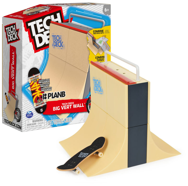 Tech Deck, Big Vert Wall X-Connect Park Creator - Personalisierbares und baubares Rampen-Set mit exk