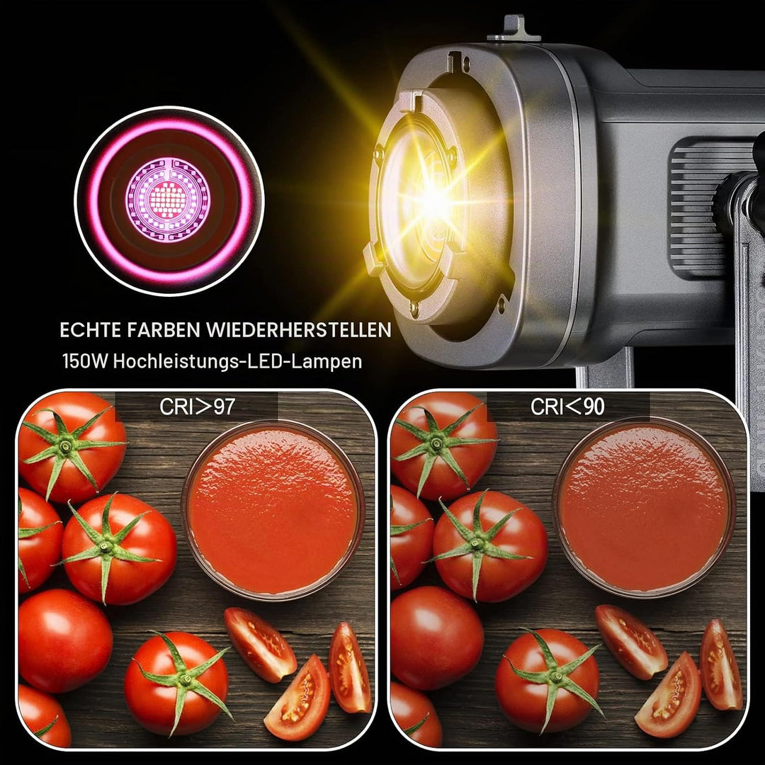 GVM 150W RGB Videoleuchte mit Softbox, 2700K~7500K Fotografie Dauerlicht, led Video Beleuchtung mit