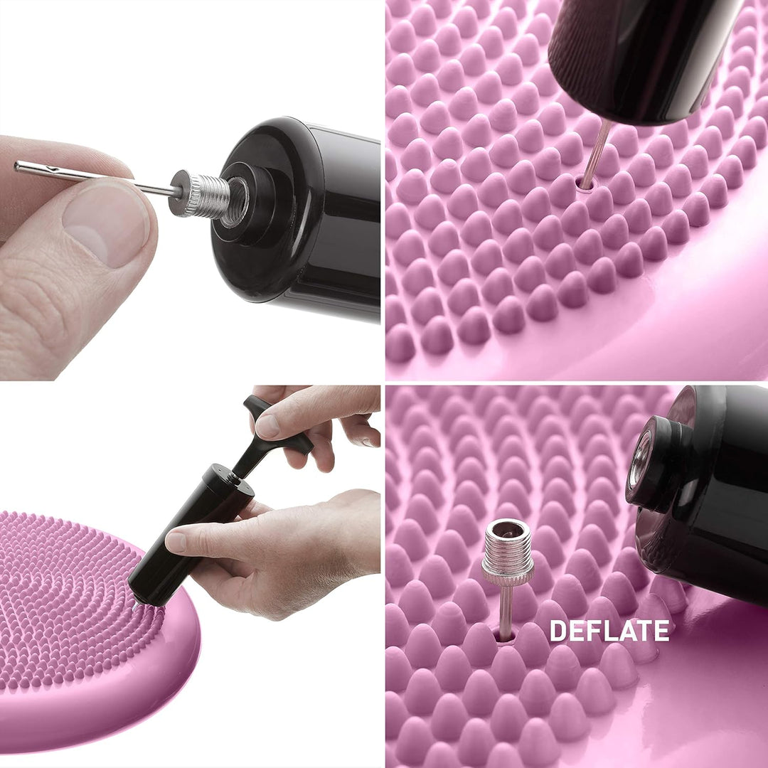 BODYMATE Ballsitzkissen inkl. Pumpe 34cm Durchmesser - Balance-Kissen, Luftkissen, Balance Pad, Nopp