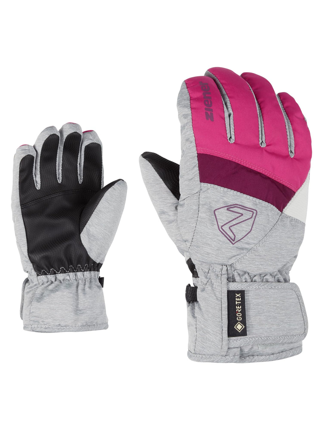 Ziener Kinder Leif GTX Junior Ski-Handschuhe/Wintersport | Wasserdicht, Atmungsaktiv pop pink.light
