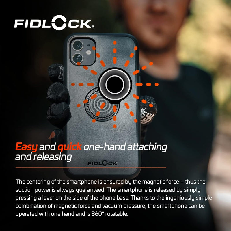 Fidlock Vacuum Smartphone-Hülle für iPhone 13 Pro Max schwarz