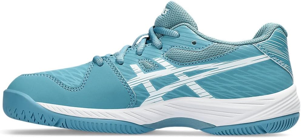 ASICS Jungen Gel-Game 9 Gs Clay/Oc Sneaker 34.5 EU Gris Blue White, 34.5 EU Gris Blue White