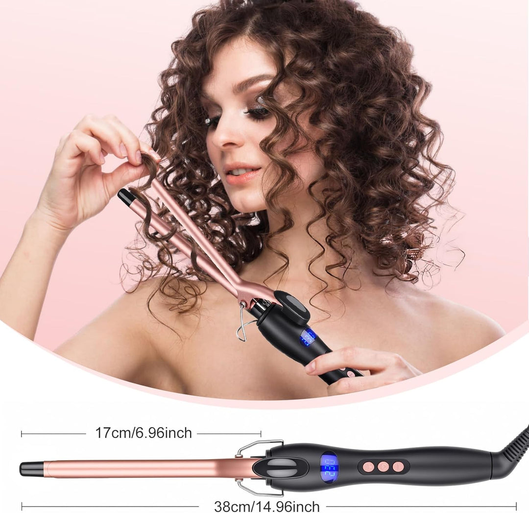 Lockenstab 13mm, Lockenstäbe Kleine Enge Locken für alle Haartypen, LCD- 100-230°C, keramischer Lock