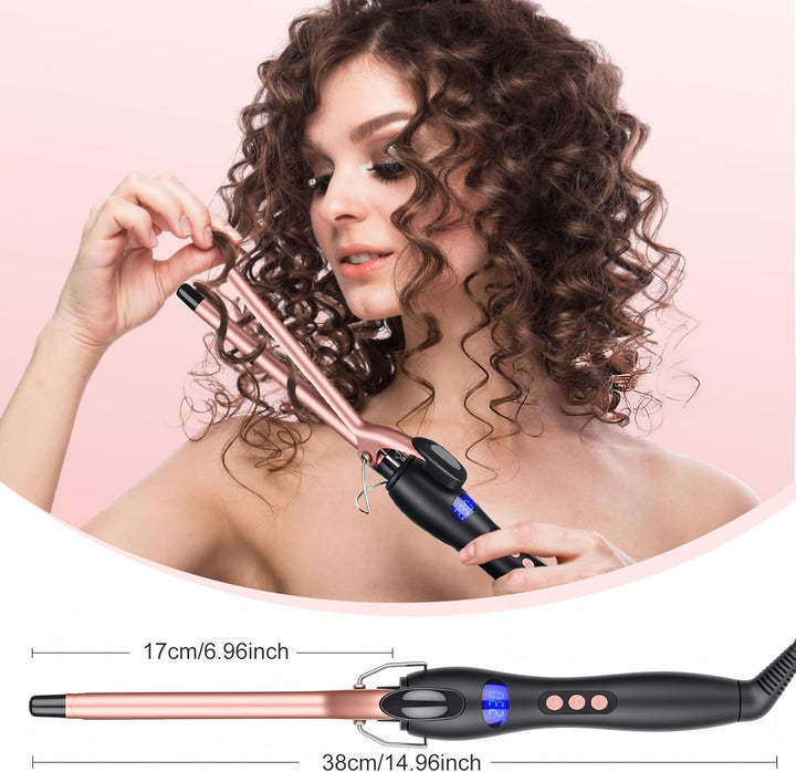 Lockenstab 13mm, Lockenstäbe Kleine Enge Locken für alle Haartypen, LCD- 100-230°C, keramischer Lock