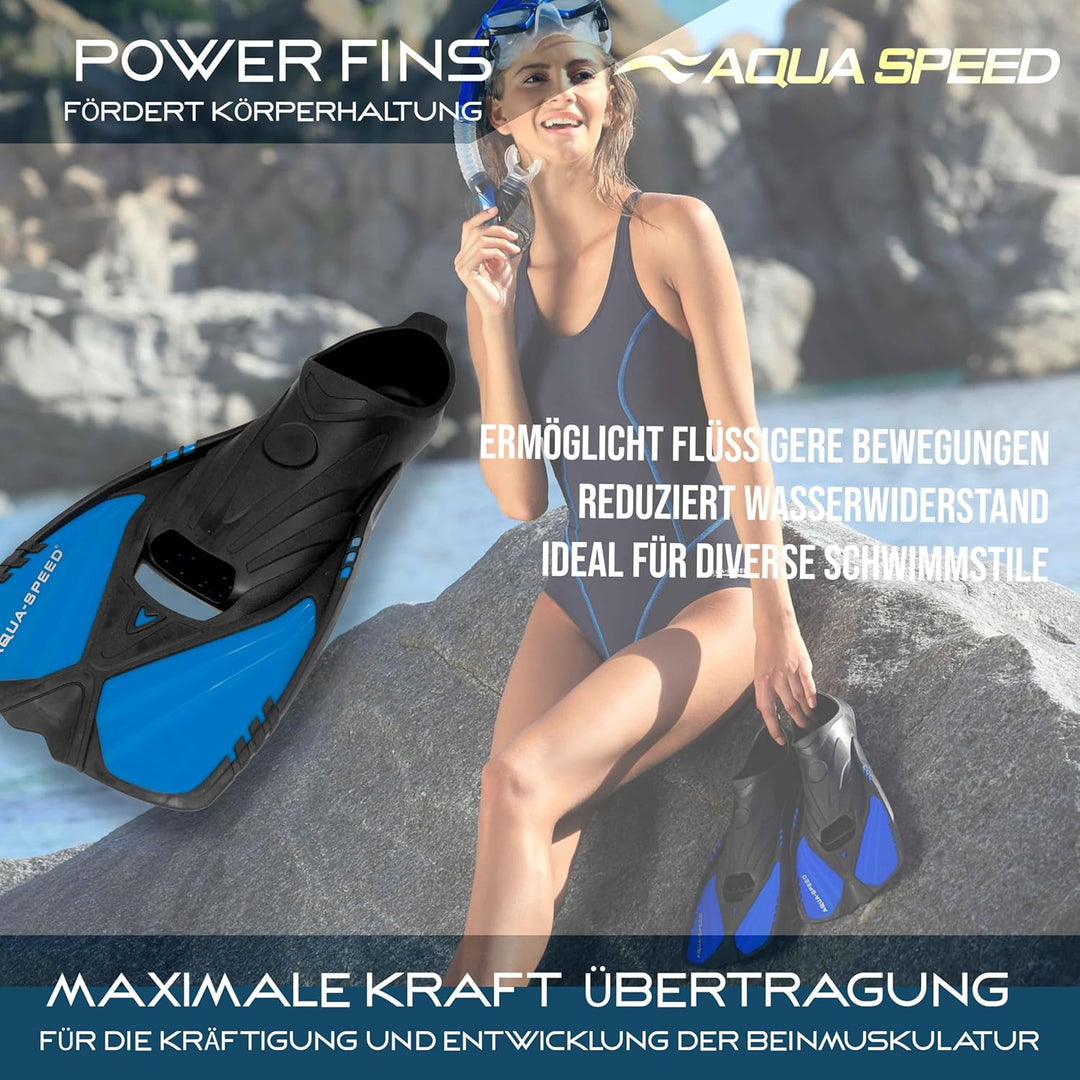 Aqua Speed Flossen Erwachsene | Schwimmflossen | Trainingsflossen Fersenlaschen | Flossen Schwimmtra