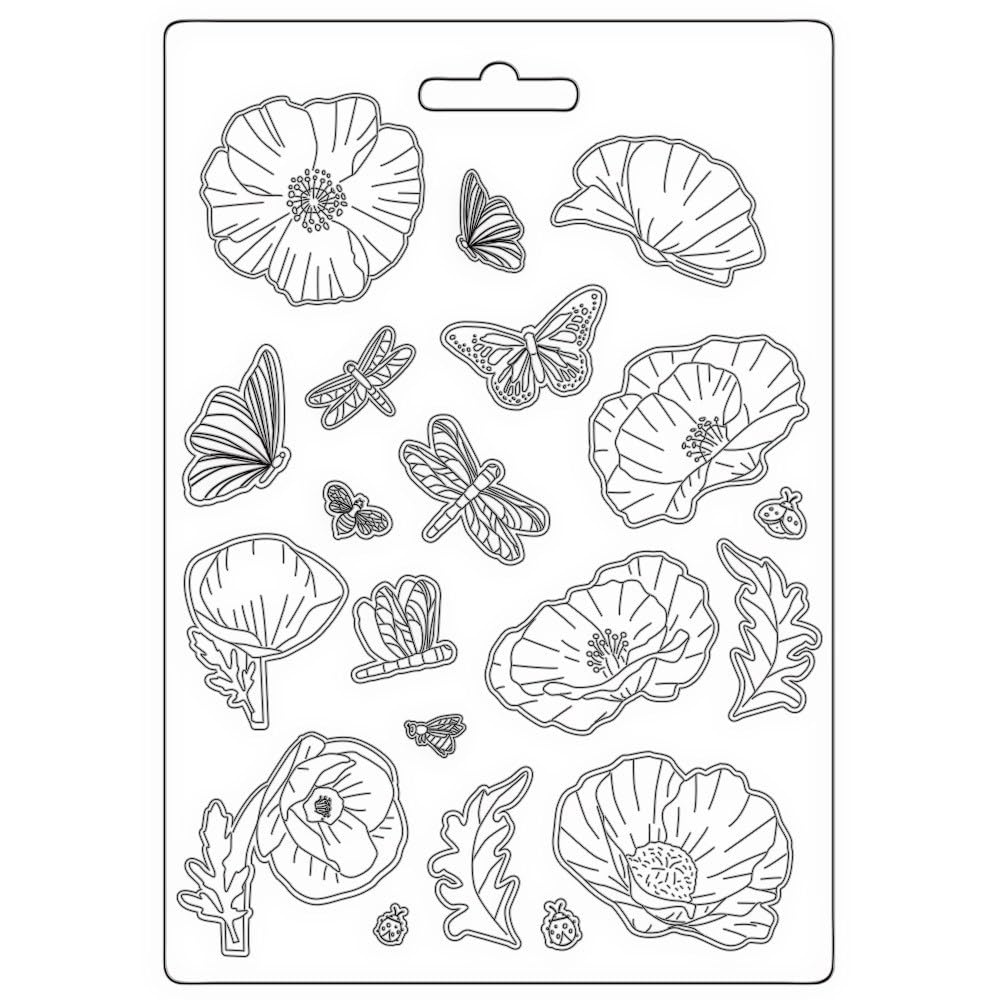 Stamperia, Sunflower Art Soft Mould A5 Flowers