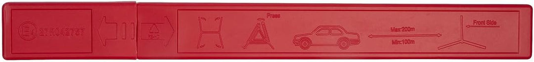 Lescars Warndreieck Auto: 3er-Set Kfz-Warndreieck, Notfalldreieck, reflektierend, klappbar, rot (sta