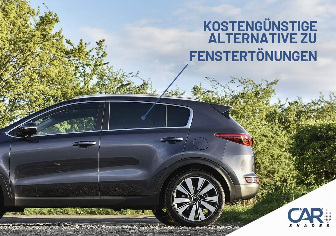 Satz Car Shades (Hintertüren) kompatibel mit Volkswagen Polo 6R/6C 5 türer 2009-2017 (2-teilig) Jeu