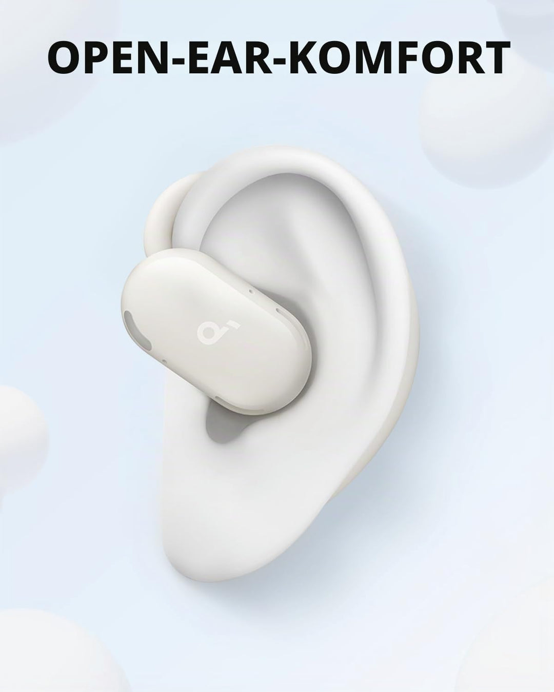soundcore Anker V20i Open-Ear Headphones, Adjustable Ear Hooks, Noise-Free Calls, IP55, LED, 36 Hour