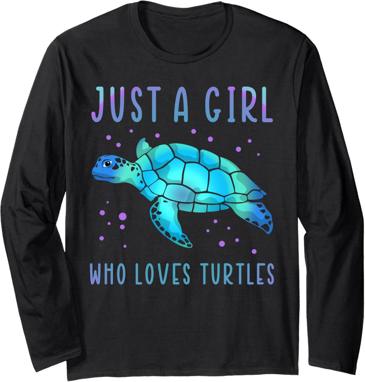 "Just a girl who loves Turtles" Meeresbewohner Langarmshirt