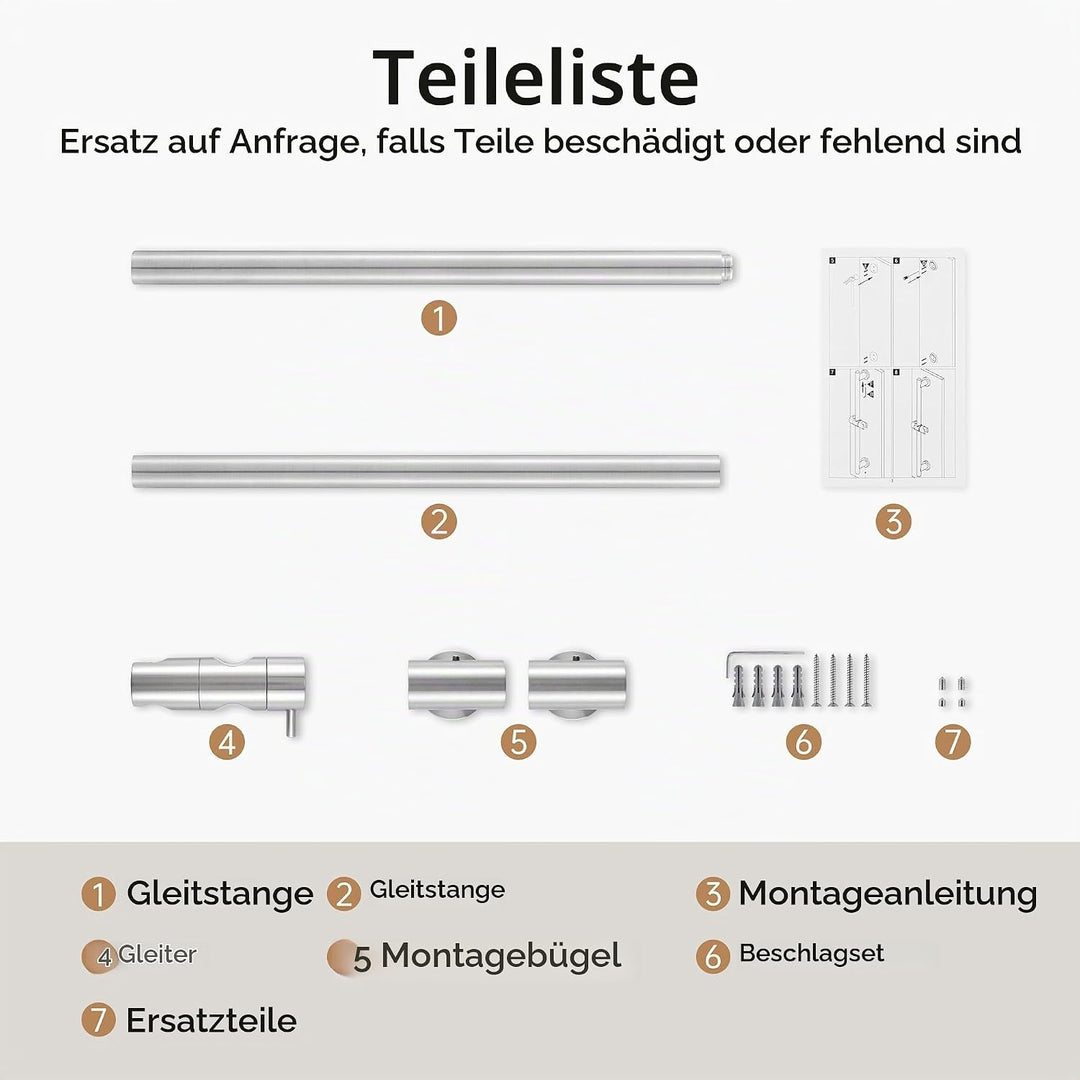 KES Duschstange Brausestange Edelstahl SUS 304 Wandstange Dusche Duschkopfhalterung Duschhalterung S
