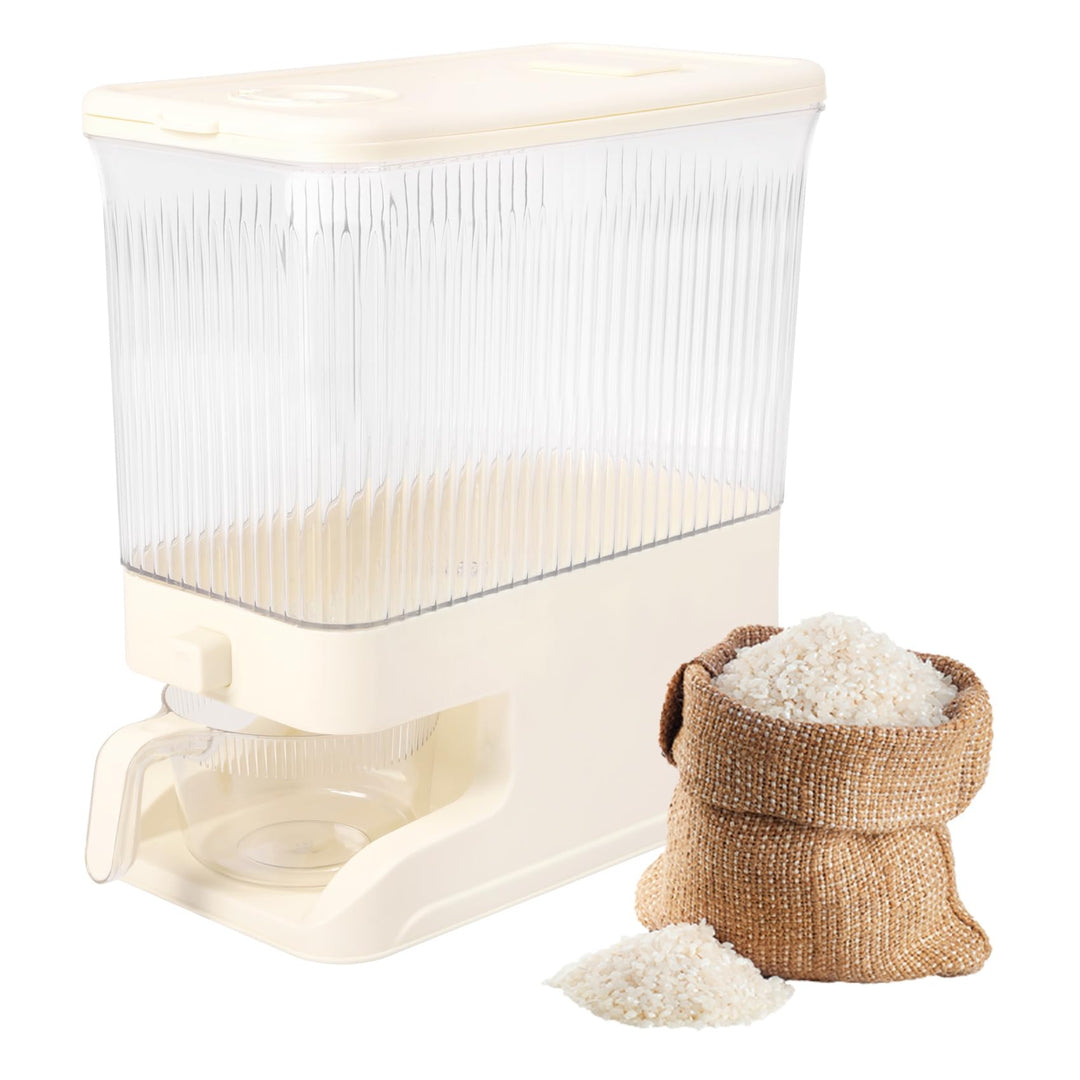10 Kg Reisspender Müslispender mit Spülen Becher Aufbewahrung Eimer Haushalt Box Vorratsbehälter für