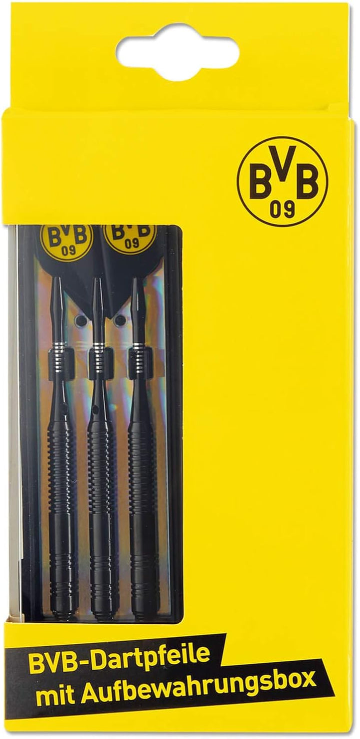 Borussia Dortmund BVB-Dartpfeile mit Aufbewahrungsbox, Schwarz/gelb Single, Single