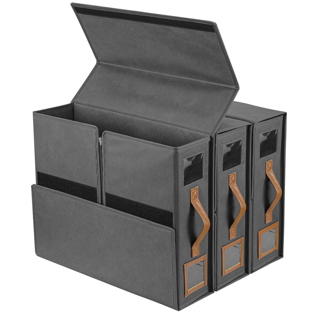 JIZZU 3 Stück Bettwäsche Aufbewahrung Organizer, 38 x 32 x 11,5 cm Unterbett Aufbewahrungsbox, Faltb