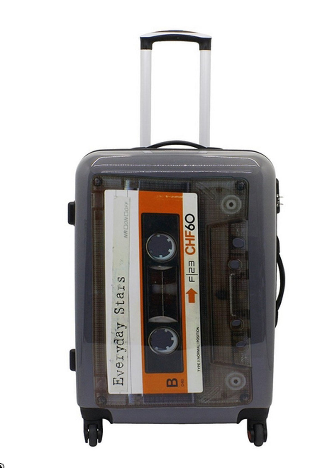 Bowatex Koffer Reise Trolley Bordgepäck Kassette Tape Hartschale Klein 55 cm