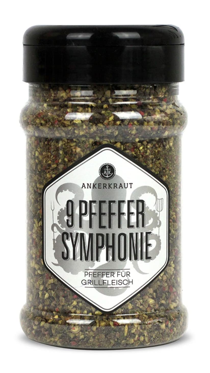 Ankerkraut Grill Set mit 6 Streuern, mit Premium-Gewürzmischungen und BBQ-Rubs, Geschenk-Set mit Sal