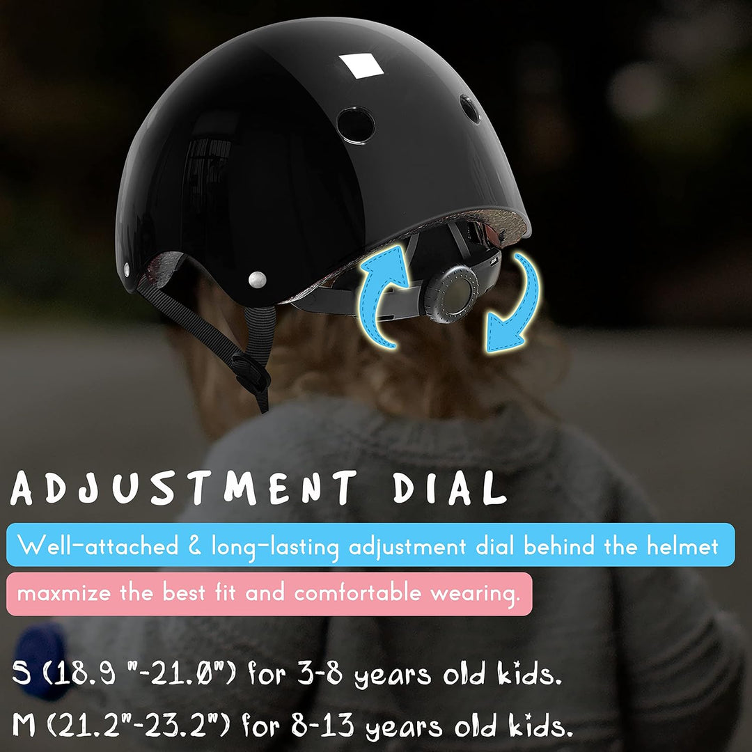 Verstellbarer Kinderhelm mit Knieschützern, Ellbogenschützern und Handgelenkschützern, 7-in-1-Schutz
