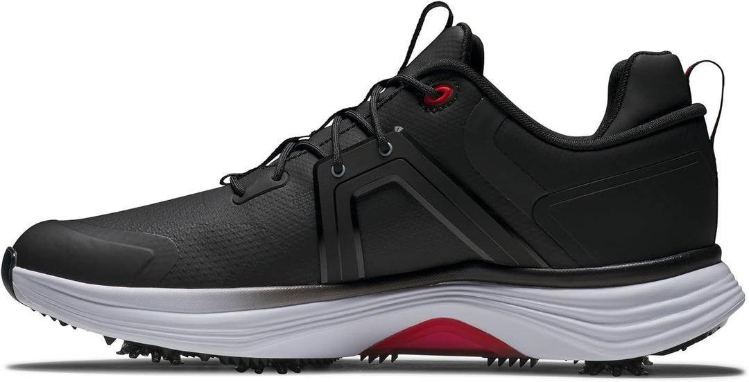 Footjoy Herren Hyperflex Golfschuhe 42.5 EU Schwarz Weiss Rot, 42.5 EU Schwarz Weiß Rot