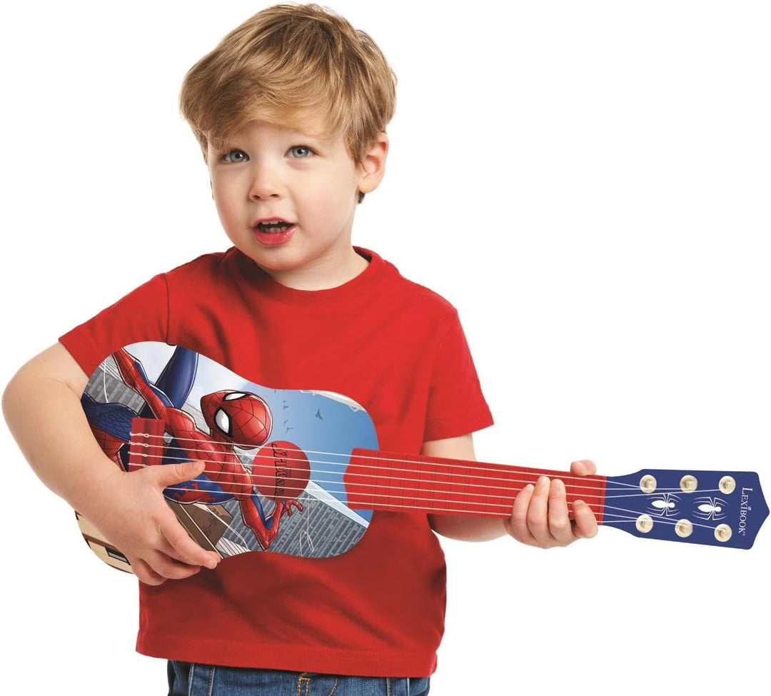 Lexibook Marvel Spider-Man Peter Parker Meine erste Gitarre, 6 Nylonschnüre, 53 cm, Anleitung inklus