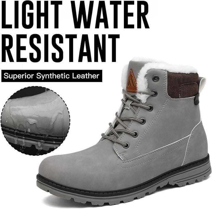 Mishansha Winterschuhe Herren Damen Gefüttert Outdoor Winterstiefel Gr.39-46 EU 39 EU Hellgrau, 39 E
