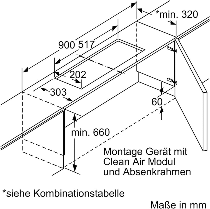 Bosch DWZ1IX1C6 Zubehör für Dunstabzüge, Clean Air Plus Umluftmodul, Made in Germany