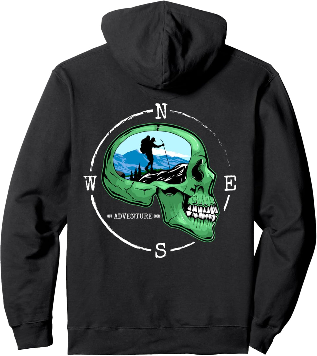 Wanderer Kompass Wanderung Outdoor Camping Natur Wandern Pullover Hoodie