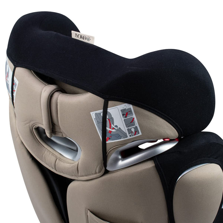 JYOKO Kids Bezug kompatibel mit Cybex Solution Q2 Fix, Q3, Cybex Z Fix, Gb Elian (Black Series), BLA